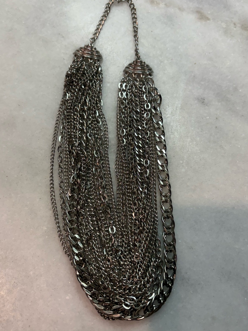 Estate sale silver tone necklace